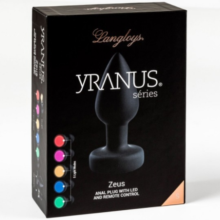 Plugs & Chapelets Anals PLUG VIBRANT "ZEUS" AVEC LED A TELECOMMANDE DE "YRANUS" TAILLE S