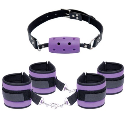 ACCESSOIRES KIT "PURPLE PLEASURE BONDAGE SET" DE FETISH FANTASY SERIES