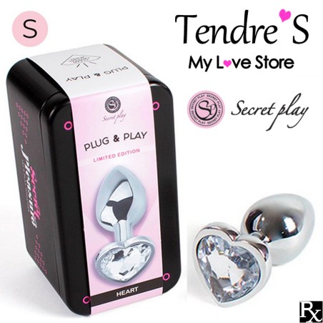 Plugs & Chapelets Anals PLUG METAL COEUR DIAMANT TAILLE S DE "SECRET PLAY"