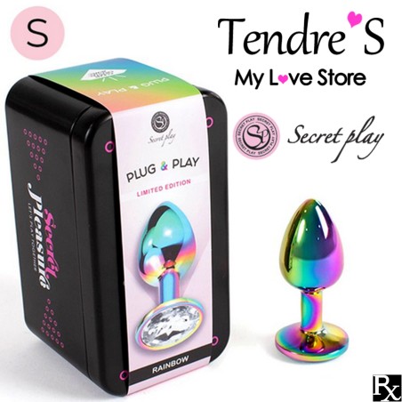 Plugs & Chapelets Anals PLUG METAL RAINBOW TAILLE :S DE "SECRET PLAY"