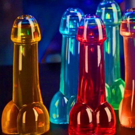 Jeux et Livres VERRE PENIS SHOOTER NEON TRANSPARENT EN FORME DE SEXE