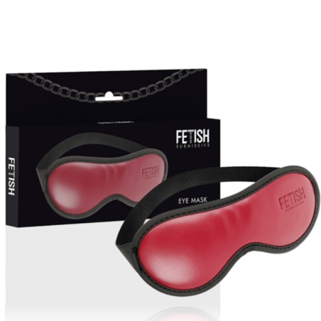 accessoires MASQUE CUIR ROUGE VEGAN "DARK ROOM FETISH"