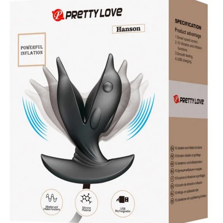 Love toys PLUG VIBRANT ET GONFLANT "HANSON DELFIN" DE "PRETTY LOVE"