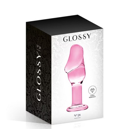 Love Toys en Verre PLUG EN VERRE ROSE N°24 DE "GLOSSY"