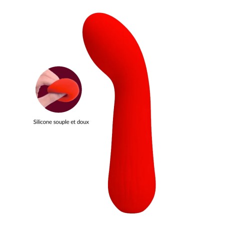 Love toys SEXTOY "FAUN" ROUGE ULTRA DOUX DE "PRETTYLOVE"