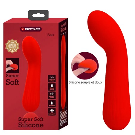 Love toys SEXTOY "FAUN" ROUGE ULTRA DOUX DE "PRETTYLOVE"