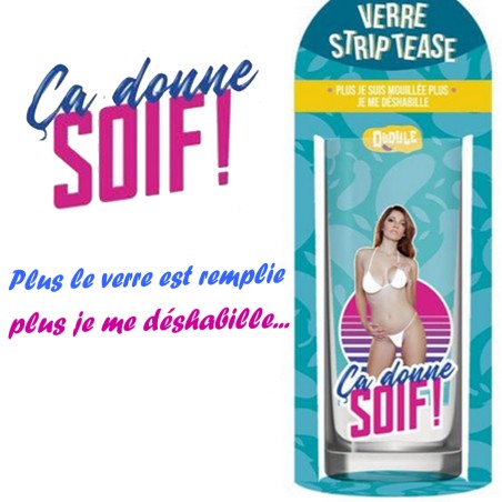 Jeux et Livres VERRE STRIP TEASE FEMME CA DONNE SOIF