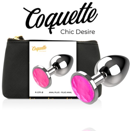 Plugs & Chapelets Anals PLUG METAL FUSHIA TAILLE L COQUETTE CHIC DESIRE