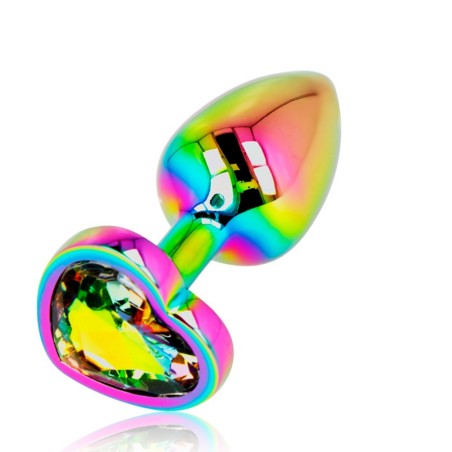 Plugs & Chapelets Anals PLUG METAL ARC EN CIEL COEUR TAILLE: M OHMAMA