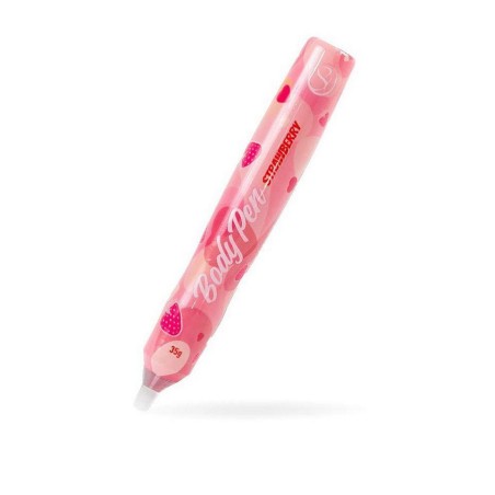 Jeux et Livres STYLO BODY PEN FRAISE COMESTIBLE