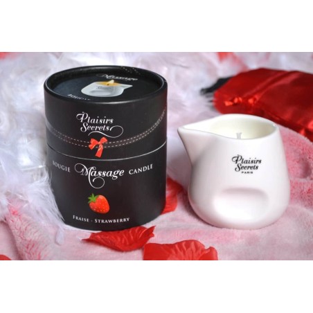 Bien Etre BOUGIE DE MASSAGE DE "PLAISIRS SECRETS" parfum Fraise